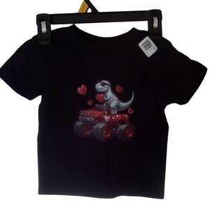 Gildan Valentine's Day T-Shirt Dinosaur‎ Monster Truck Graphic Tee